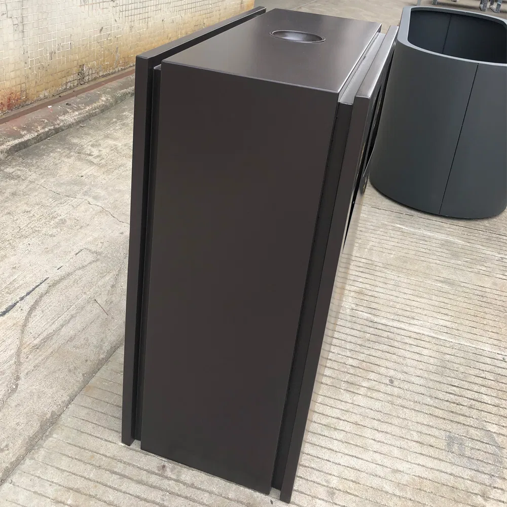 Двухсекционный уличный мусорный бак с эмалью