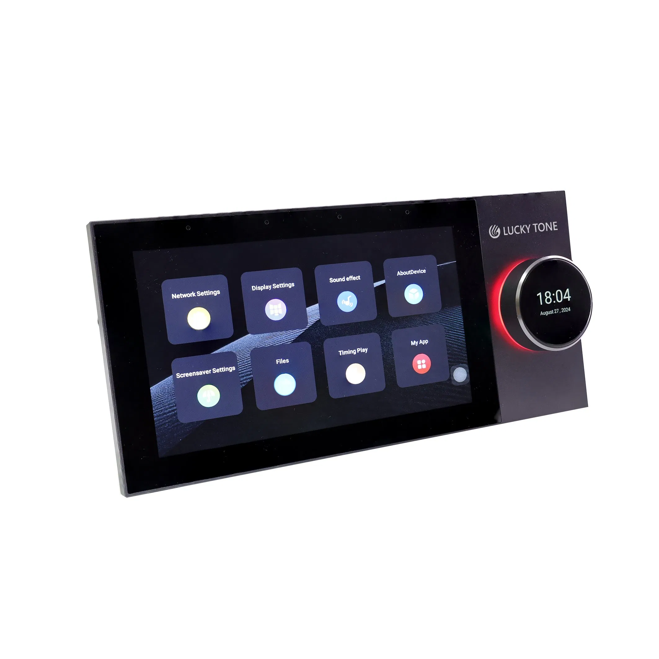 8 Channel 25W Blue Tooth 2 Zones Wall Amplifier with 7 Inch Touch Screen for Home Background Music