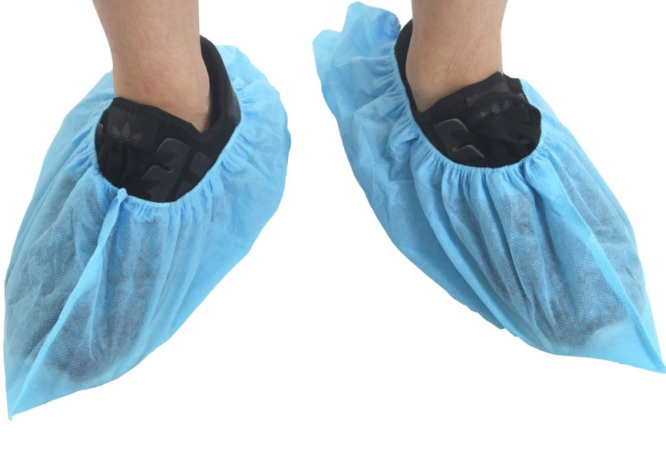 Disposable Non-Woven Shoe Covers Blue Disposable Shoe Covers