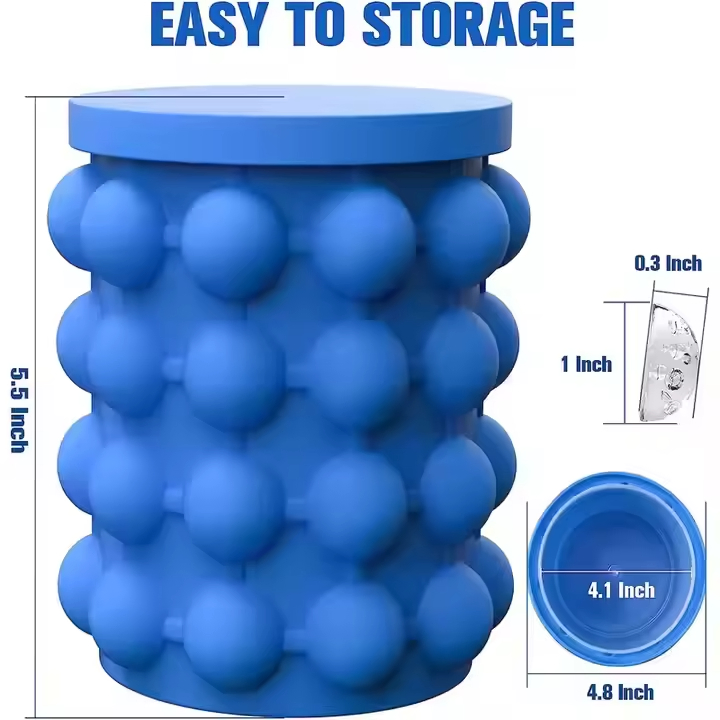 Hot Selling 37 Grid Silicone Ice Tray with Eco-Friendly Lid for Home Use Easy-to-Release DIY Ice Cube Mold