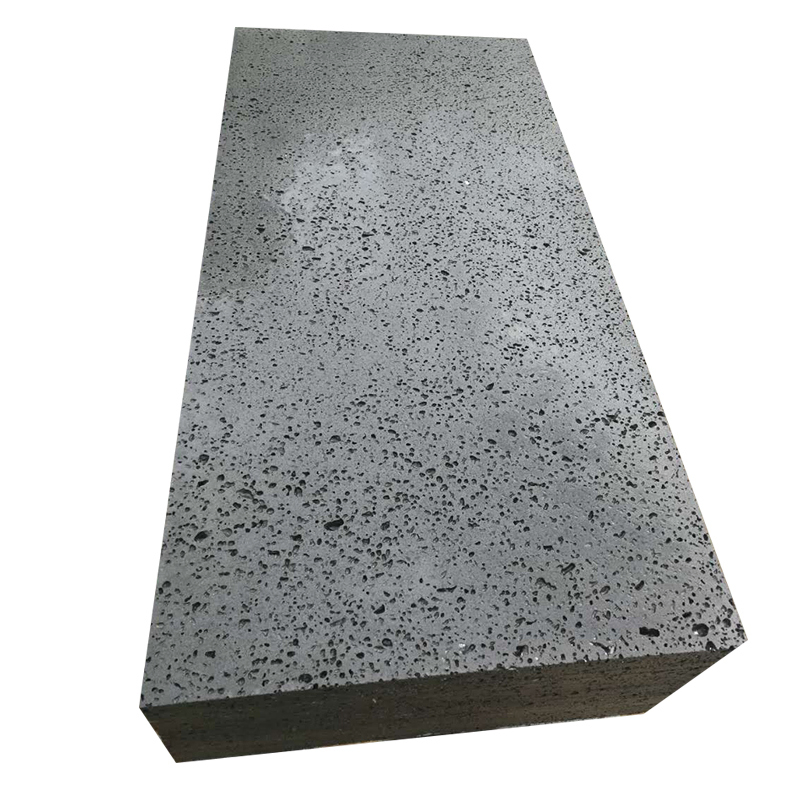 Honed Dark Grey/Black Basalt with Holes for Flooring Tiles, Basalt Tiles