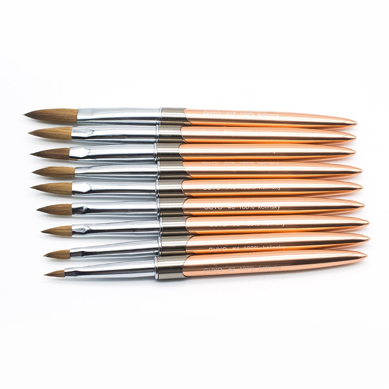 Private Label Animal Hair 100% Kolinsky Nails Acrylic Brush 