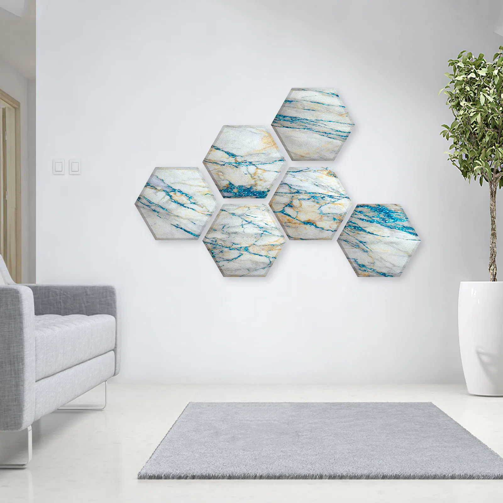 Stylish Hexagon Acoustic Panels for Effective Sound Dampening