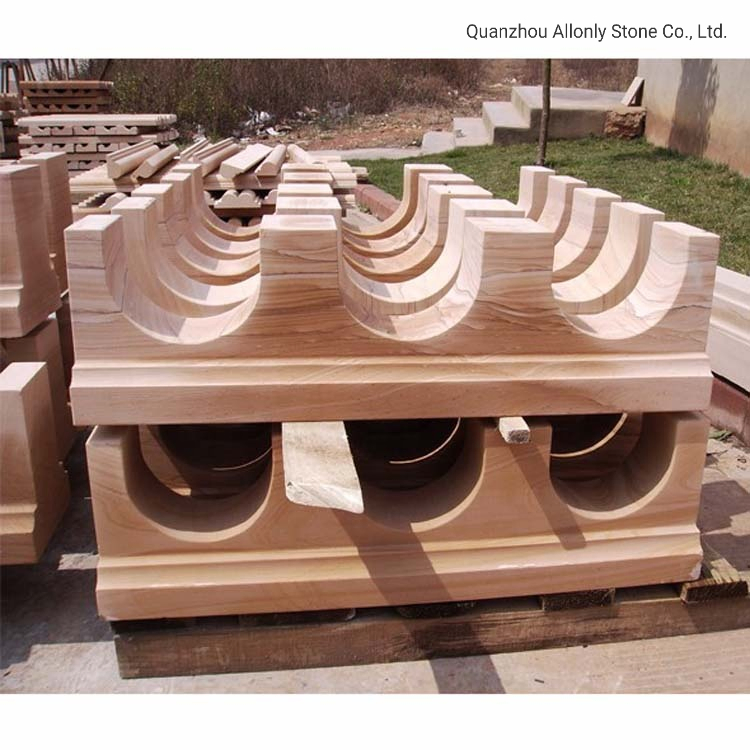 Customized Outdoor Decoration Polished Villa Exterior Sandstone Baluster