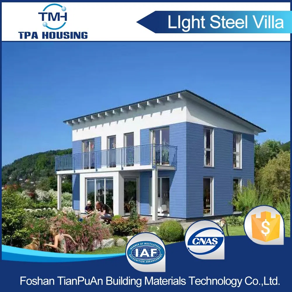 Duplex Luxury Prefabricated House with Garage for Private Living