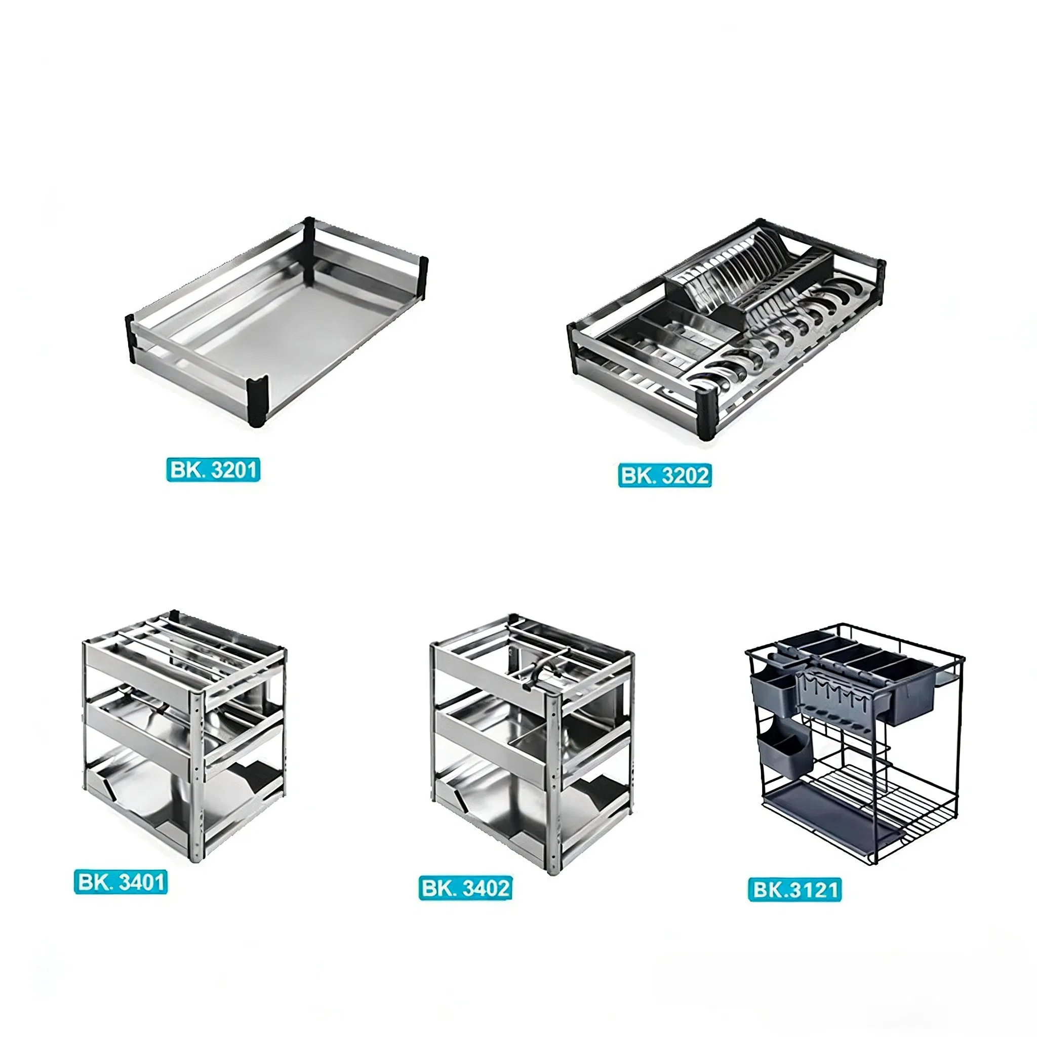 Stainless Steel Kitchen Wire Basket Drawer Slide-out Heavy Duty China Factory Wholesale