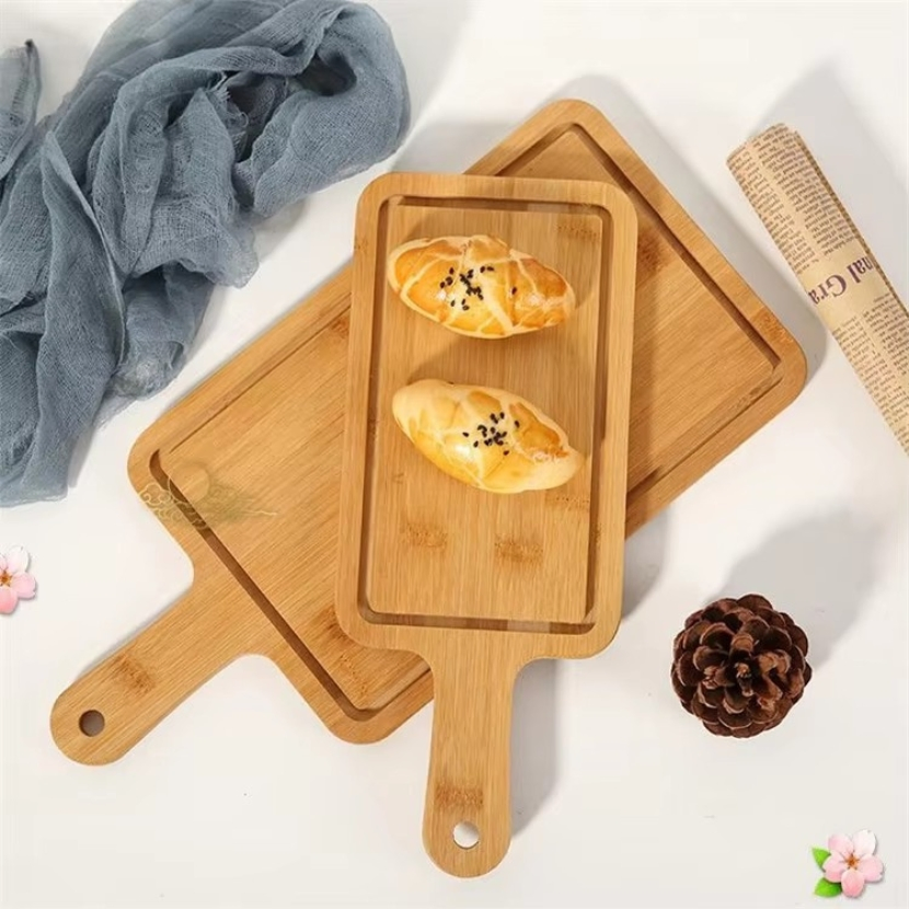 Бамбуковая доска для пиццы с ручкой