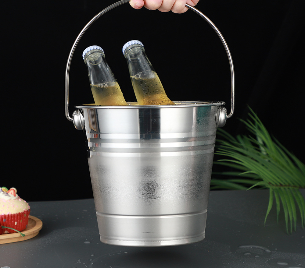 3L Silver Good Quality Insulated Ice Bucket Stainless Steel Ice Buckets