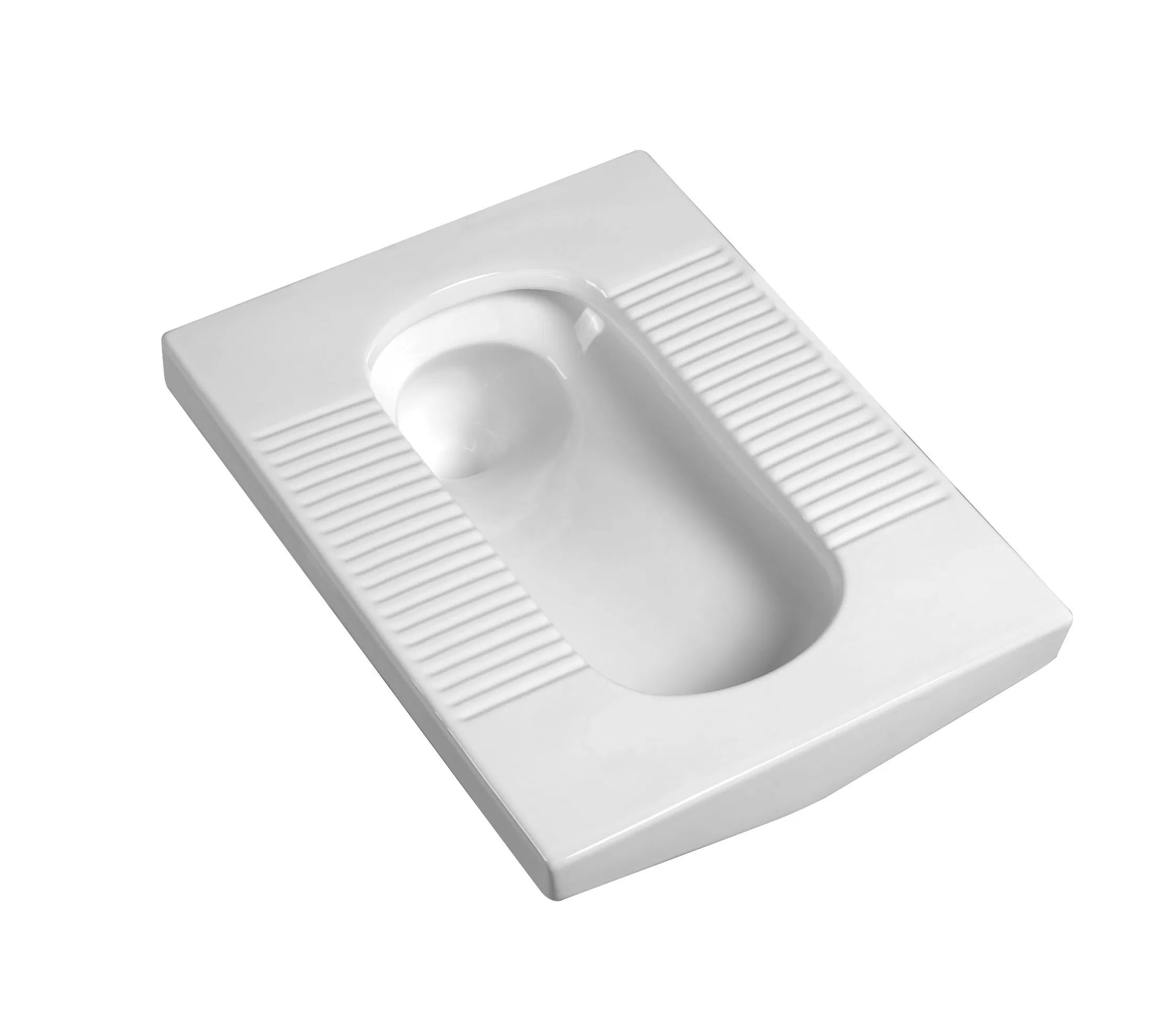 Factory Wholesale Price Ceramic Rectangle Shape Squat Toilet Bathroom White Color Wc Squatting Pan Without Trapway