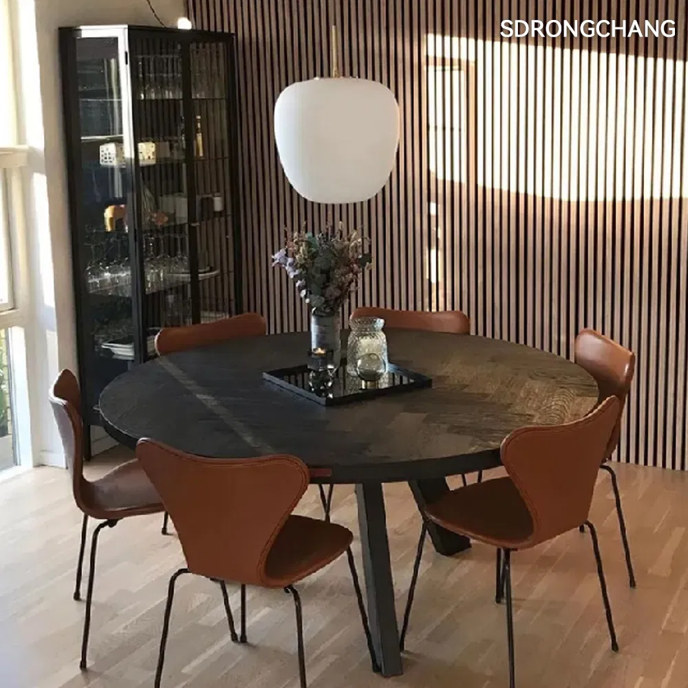 Building Material 3D Acoustic Pet Felt Wooden Veneer Wall Decor Acounstic Panel