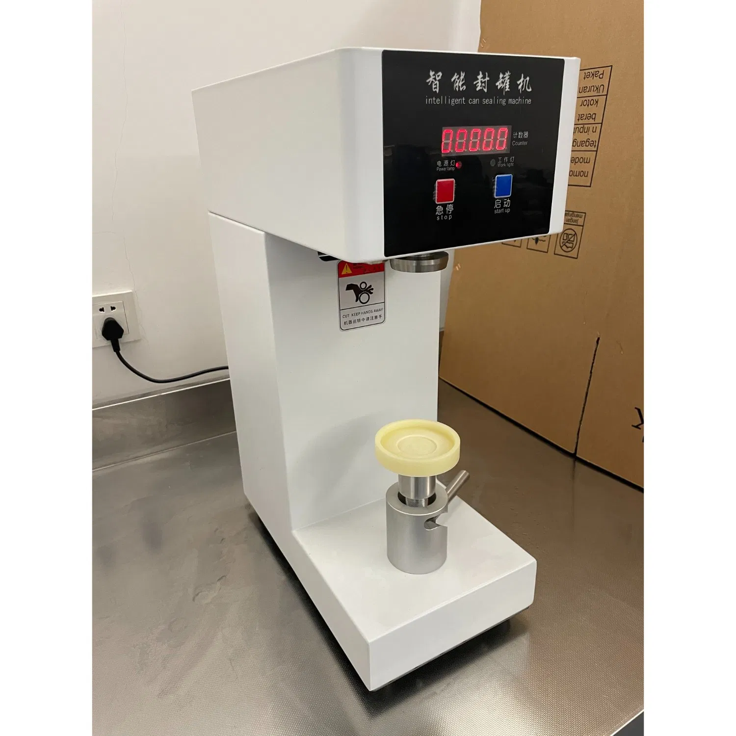 Commercial Automatic White Can Sealing Machine (QLS-180A-180W-220V/50Hz)