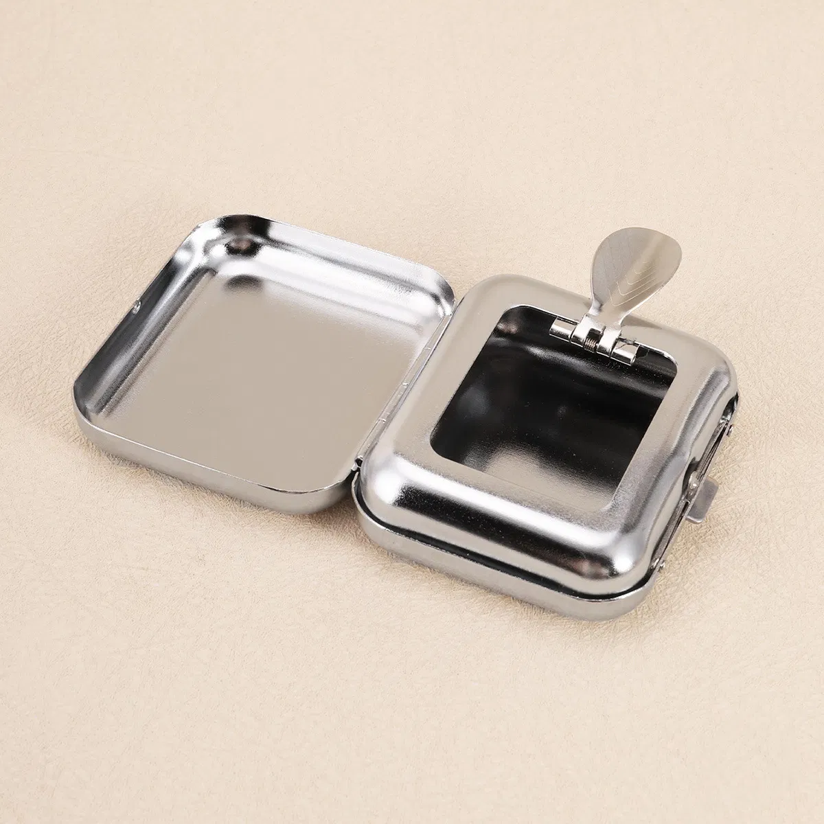 Smoking Accessories Color Printed Stainless Steel Portable Ashtray Storage Box DAB Tool