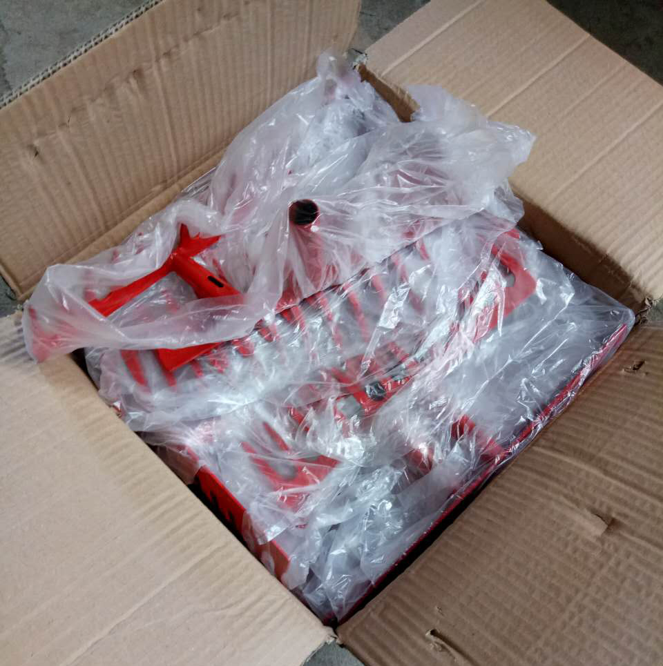 12 14 Teeth Red Painting Steel Rake Head