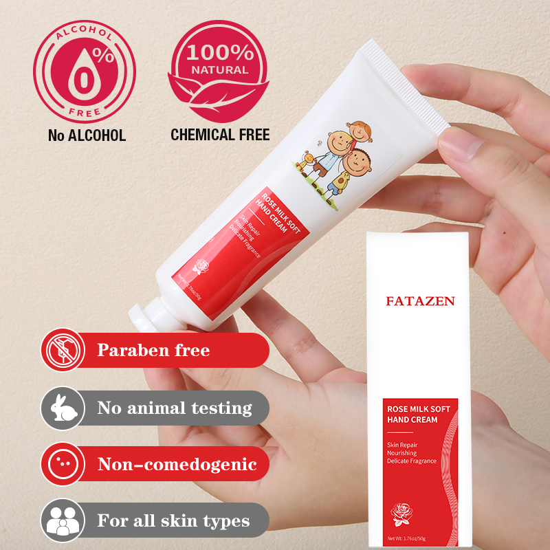 Natural Skincare Whitening Lighten Hand Complexions Rose Moisturizing Non-Greasy Hand Cream