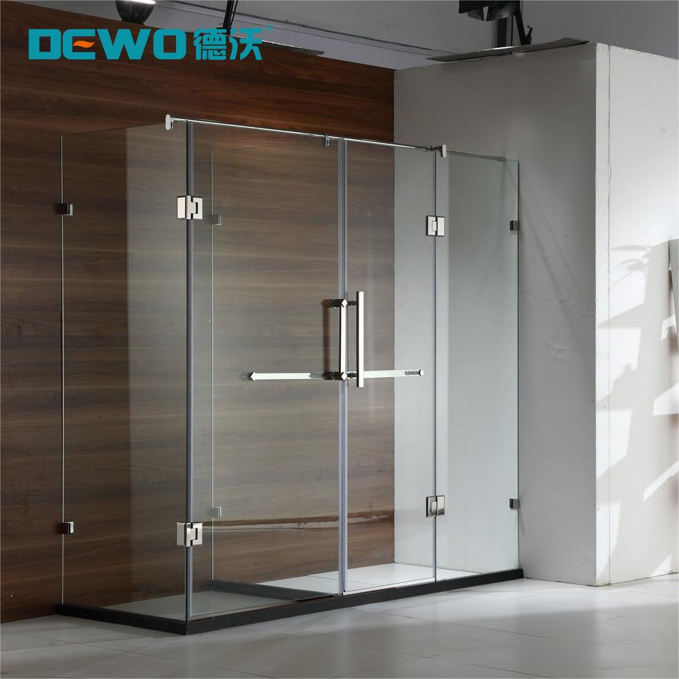 Premium Bathroom Shower Enclosure with Aluminum Handle and Acrylic Basin (JJ4407)