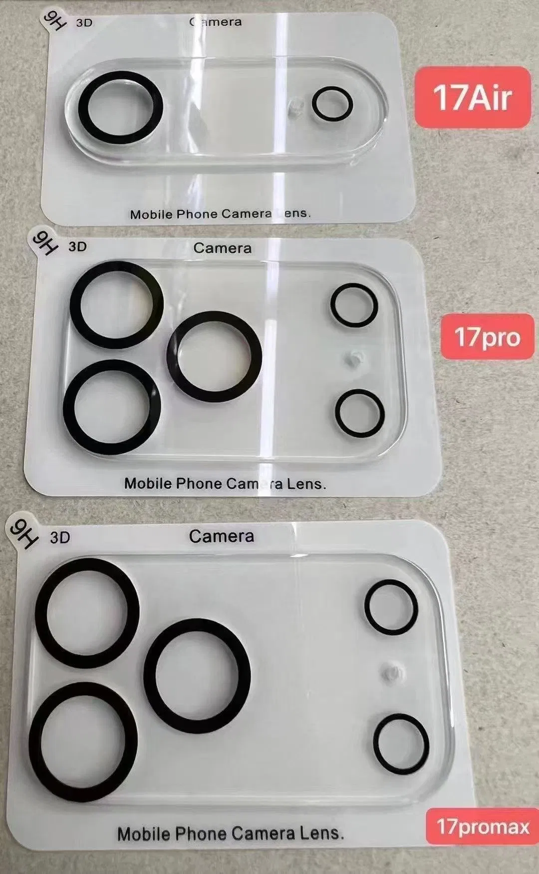 Защитное стекло 9H 3D для камеры iPhone 17 PRO Max