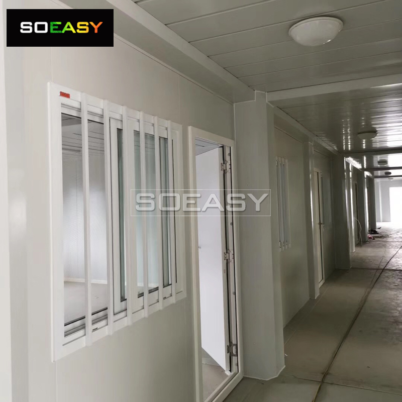 20 FT Luxury Prefab Light Steel Structure Sandwich Panel Wall Flat Pack Container House