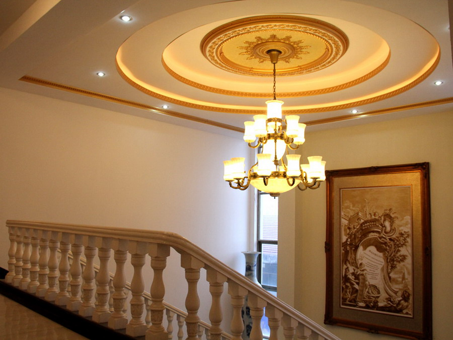 Banruo Sand Golden Circle Art Ceiling Heavy Industry Interior Design