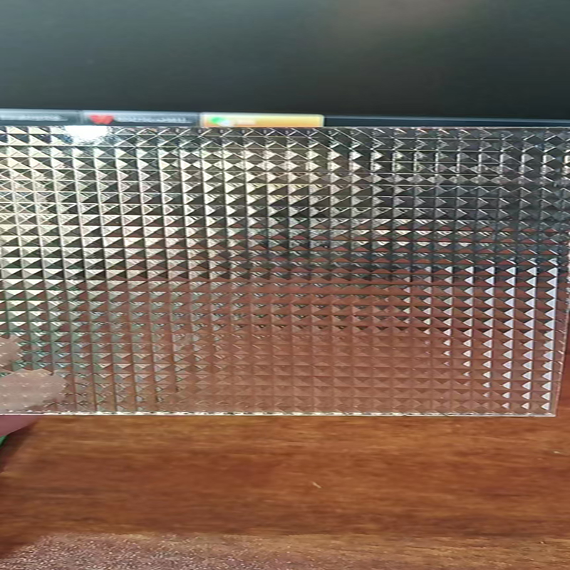 Elegant Solid Color Wave Design Frosted Tempered Glass Panels