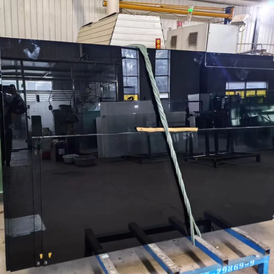 Supply 4mm+1.14 Black PVB Film+4mm Irregular Tempered Laminated Glass for Building Curtain Walls