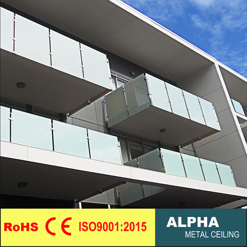 Metal Glass Balustrade System Stairs Railings Stainless Steel Frameless Glass Railing