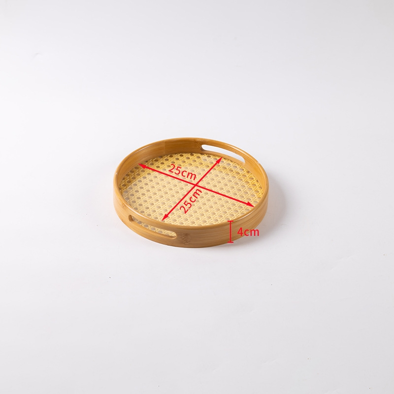 Versatile Rattan Tray for Serving Tea and Delicious Pastries
