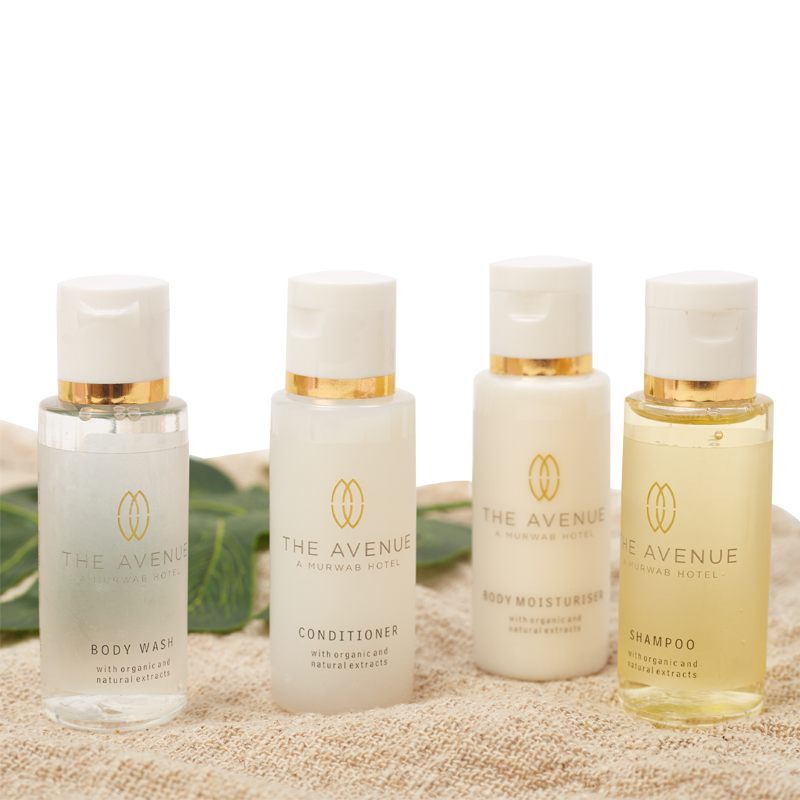 Custom Logo Luxury 5 Star Hotel 30ml 50ml Mini Disposable Shampoo and Conditioner Bath Gel Set