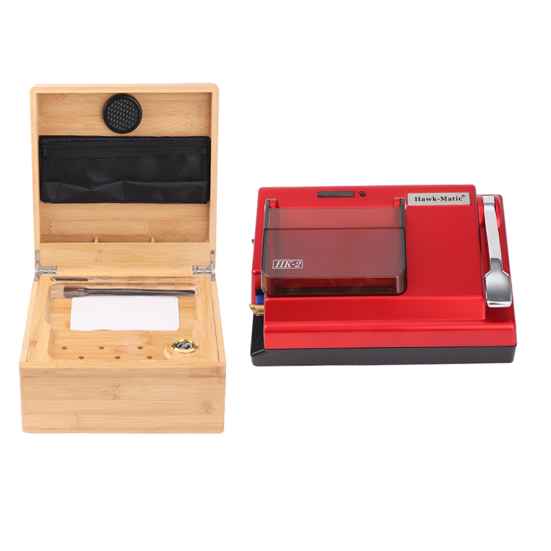 Hawk-Matic Home Use Manual Tobacco Injector Cigarette Rolling Machine Gift Packed with Wooden Box