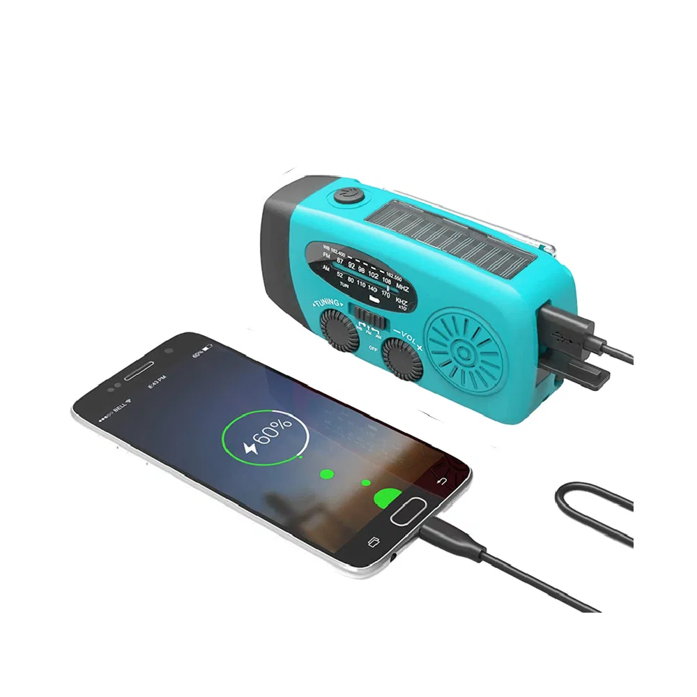Mobile Phone Charger Handheld VHF Mini Portable FM Solar Radio