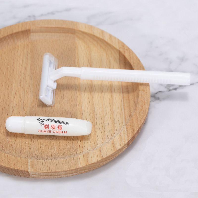 Hotel Plastic Razor with Shave Cream Men Shaving Disposable Razors