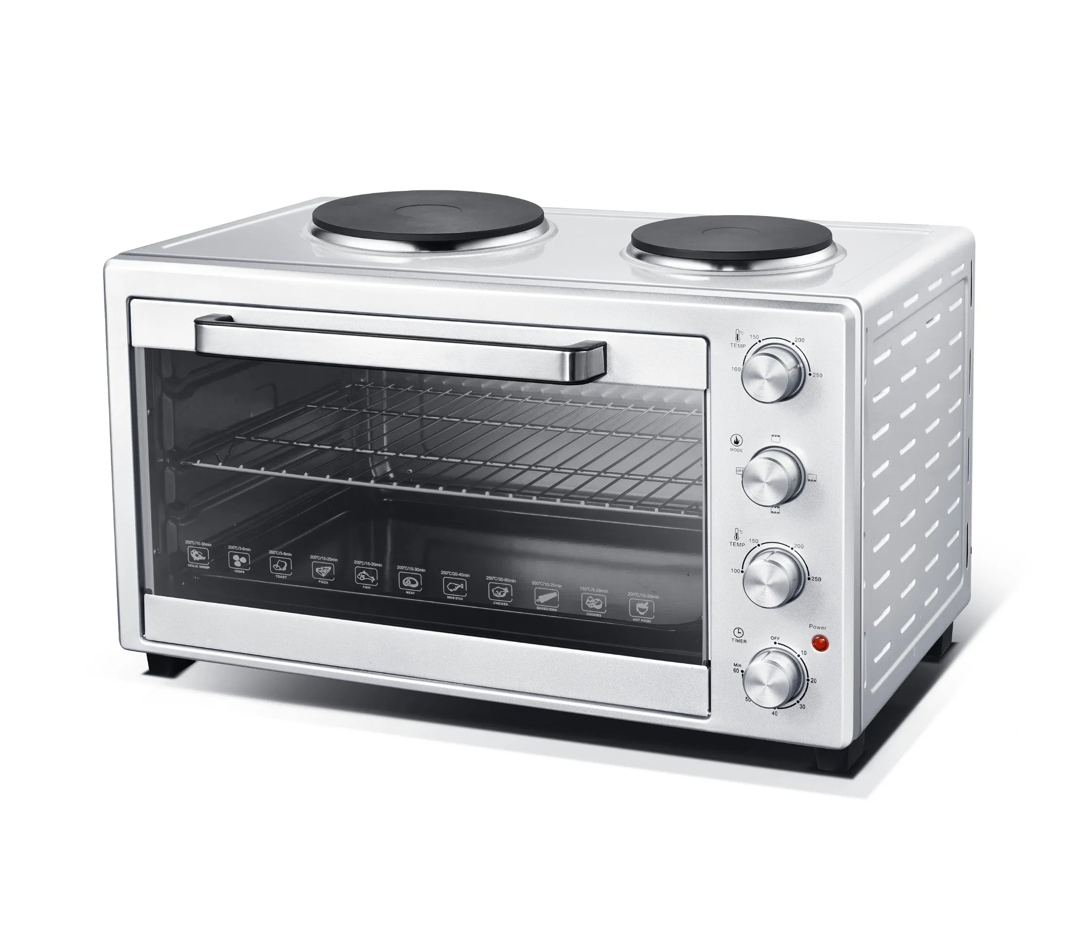 Home Kitchen Appliance Electric Large Oven with Hotplates Rotisserie Convection