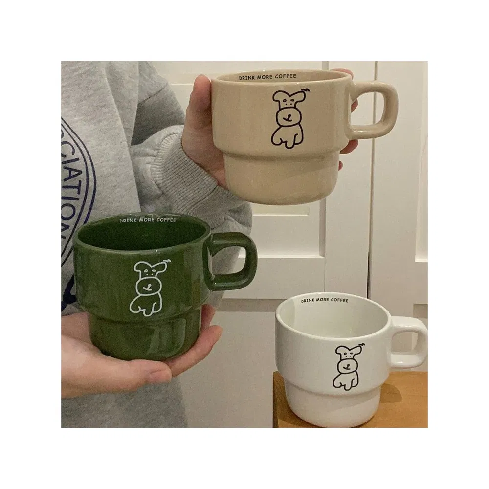 Керамическая кружка для кофе и чая, цветная глазурь