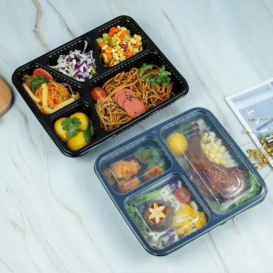 33oz 39oz Plastic Takeaway Bento Box Microwaveable 3 Compartment Container