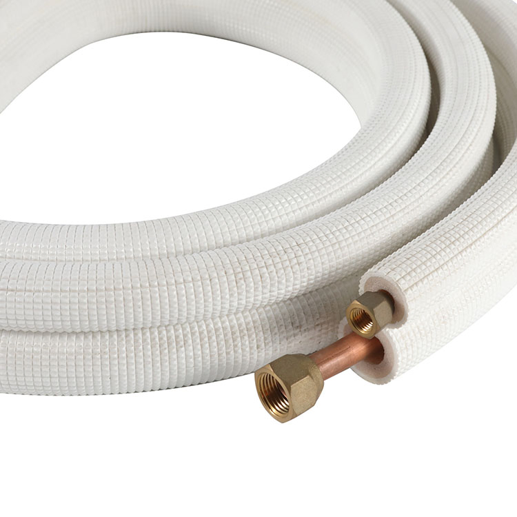 Refrigerator Parts Air Conditioning Connecting Pipe Insulated Copper Aluminum Tube with White PE Insulation