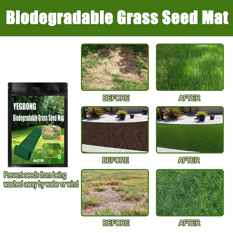 Garden Lawn Beautification Ecological Blanket Biodegradable Non-Woven Grass Seed Mat