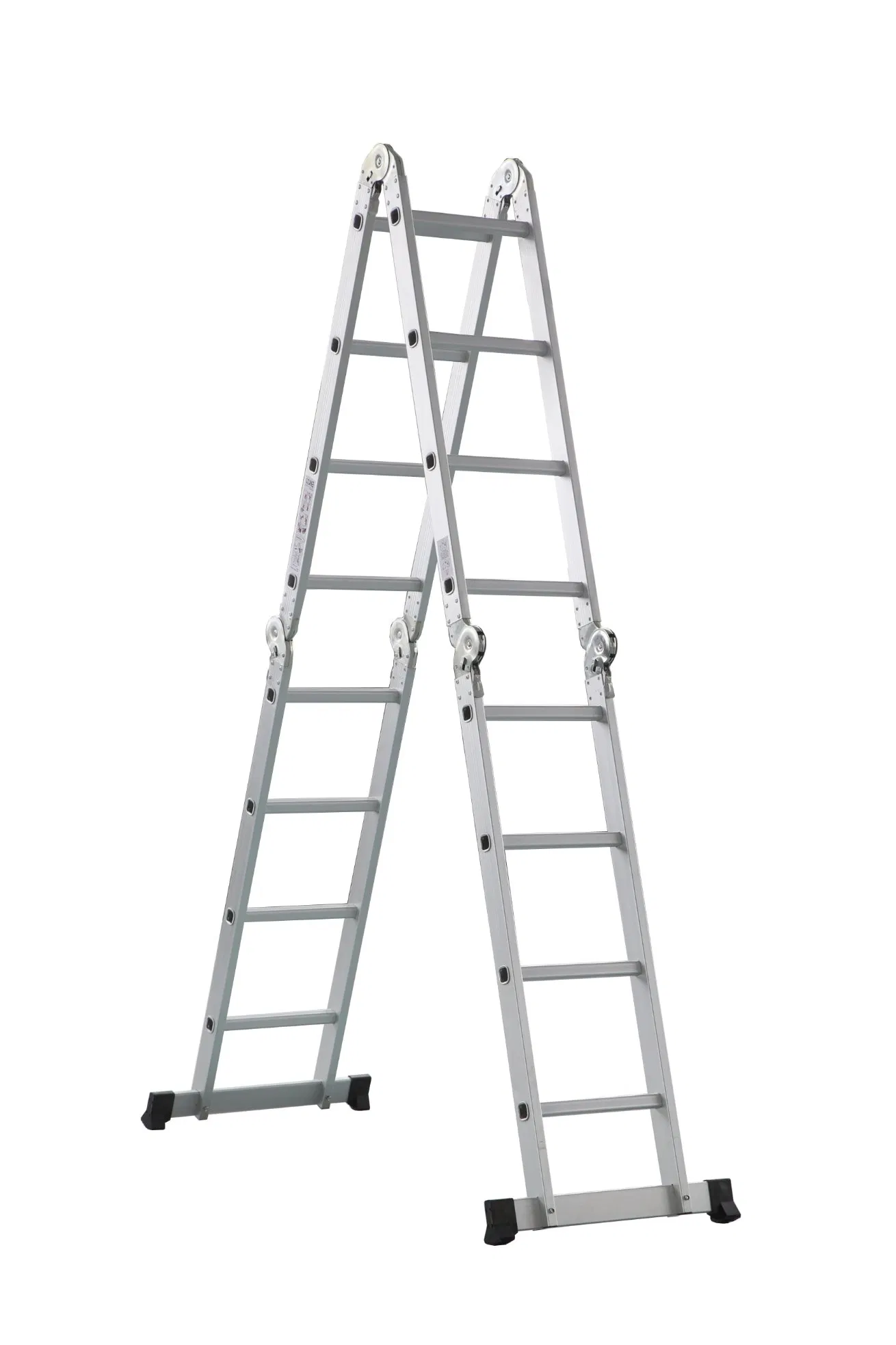 12 Steps Aluminum Folding Multi-Purpose Ladder with Big Hinges