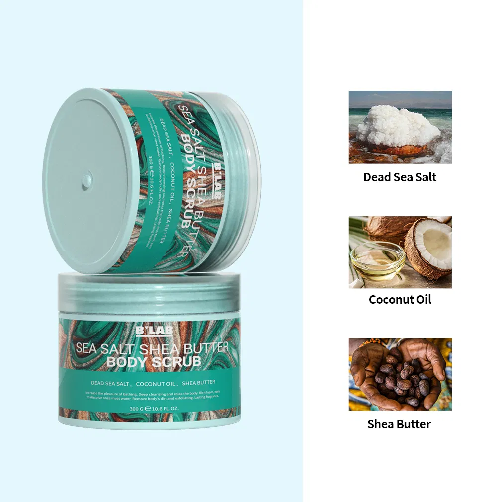 Factory Directly Organic Sea Salt Scrub Natural Nourishing Exfoliator Face Body Scrub