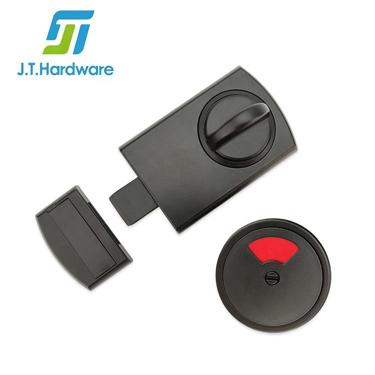 15mm-25mm Zinc Alloy Toilet Cubicle Fittings Wooden Door Toilet Partition Lock with Indicator for Good Price
