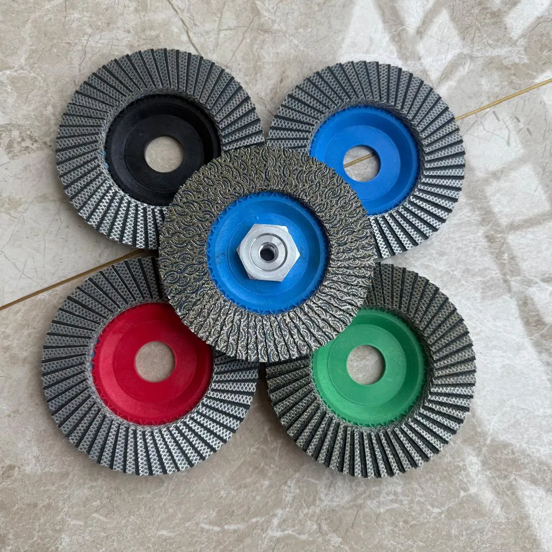Абразивный керамический лепестковый круг с гальваническим покрытием