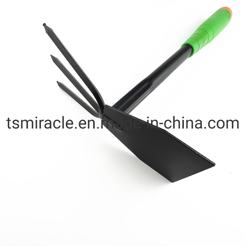 Multifunctional Wooden Handle Fork Hoe Garden Tool Rake Pickaxe Dual-Purpose Small Hoe