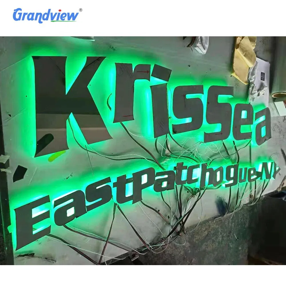 Factory Wholesale Embossed Stainless Steel LED Letter Board Sign