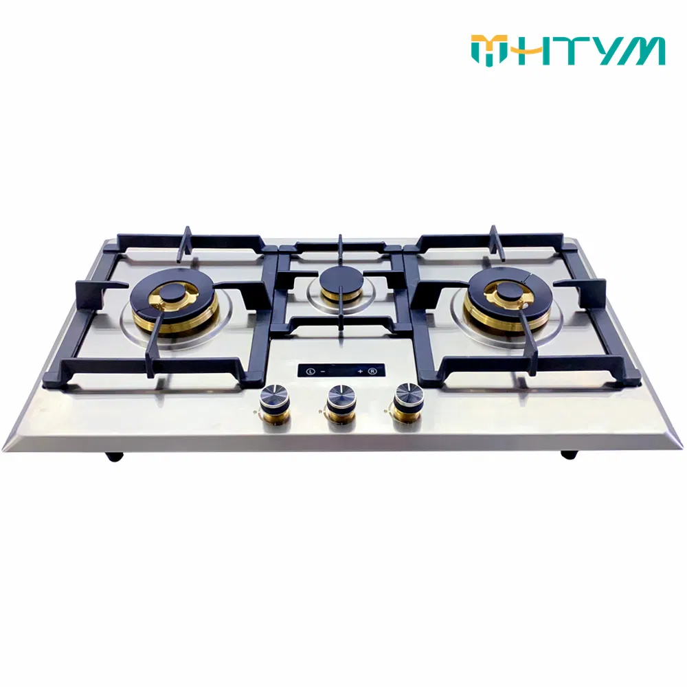 High-Efficiency 3-Burner Gas Stove with Copper Burners Gas Cooker Home Kitchens