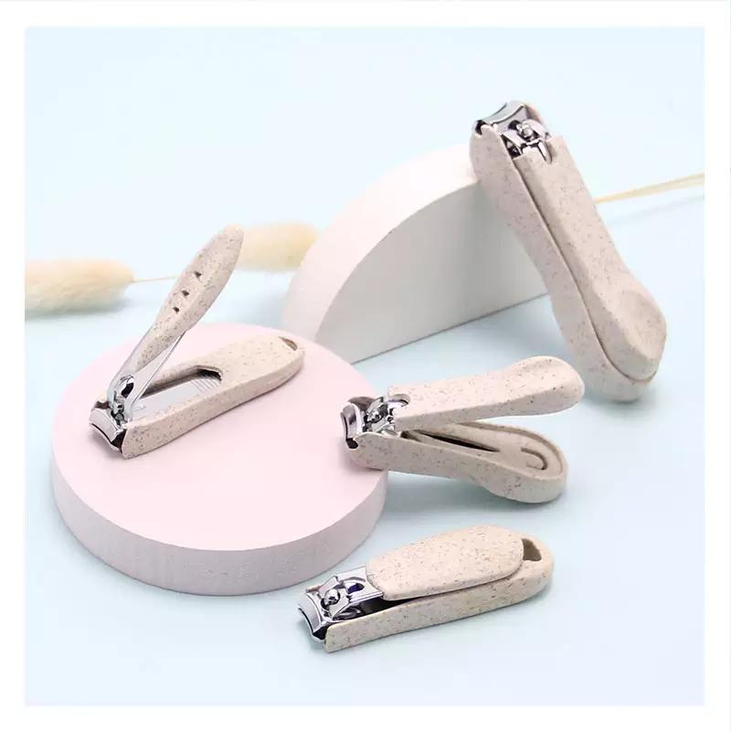 Foshan Environmentally Friendly New Kind Middle Nail Clippers Cutter with Wheat Straw Plastic Case Collector