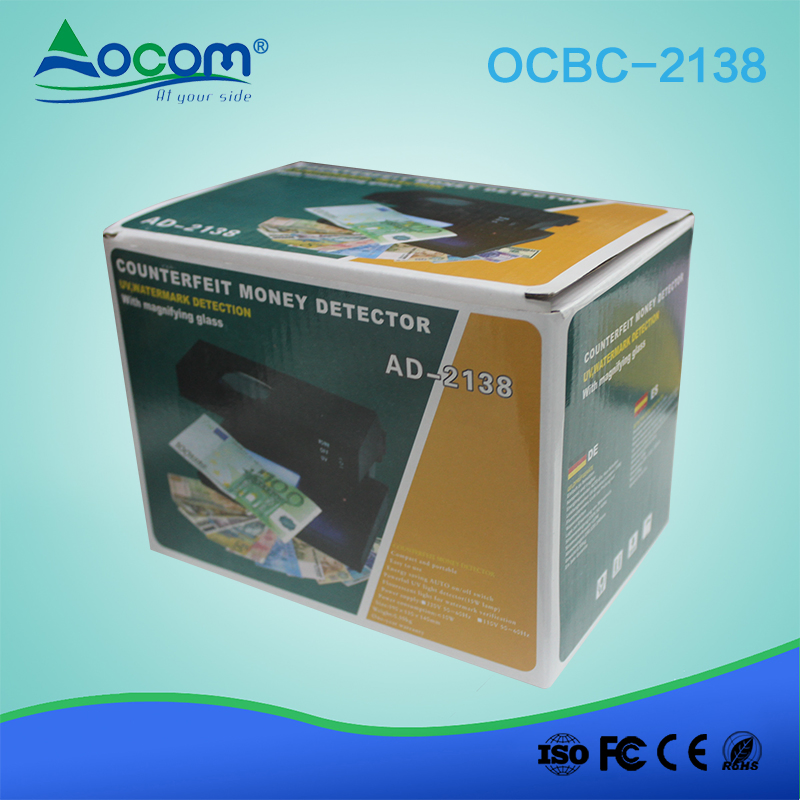 New Model Ocbc-2138 UV Lamp Tester Counterfeit Money Detector Machine