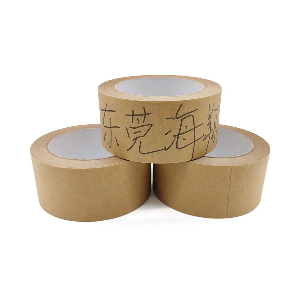 Hot Melt Adhesive Eco-Friendly Writable Brown Kraft Paper Tape