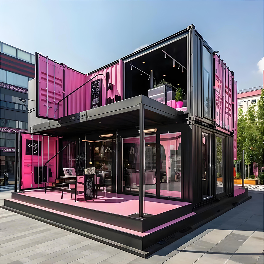 Convenience Store Convenient 2 Story Modular Prefab Shipping Container Homes
