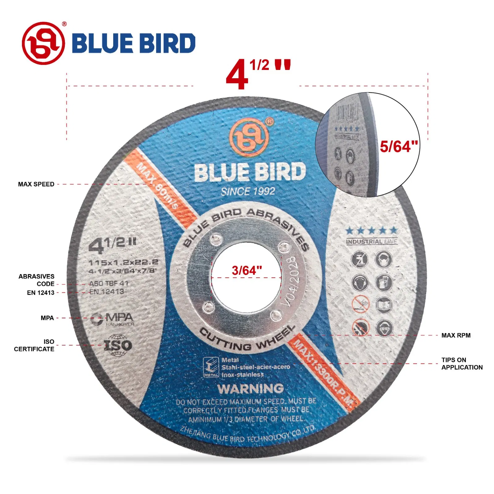 Отрезной круг 4.5 дюйма по металлу