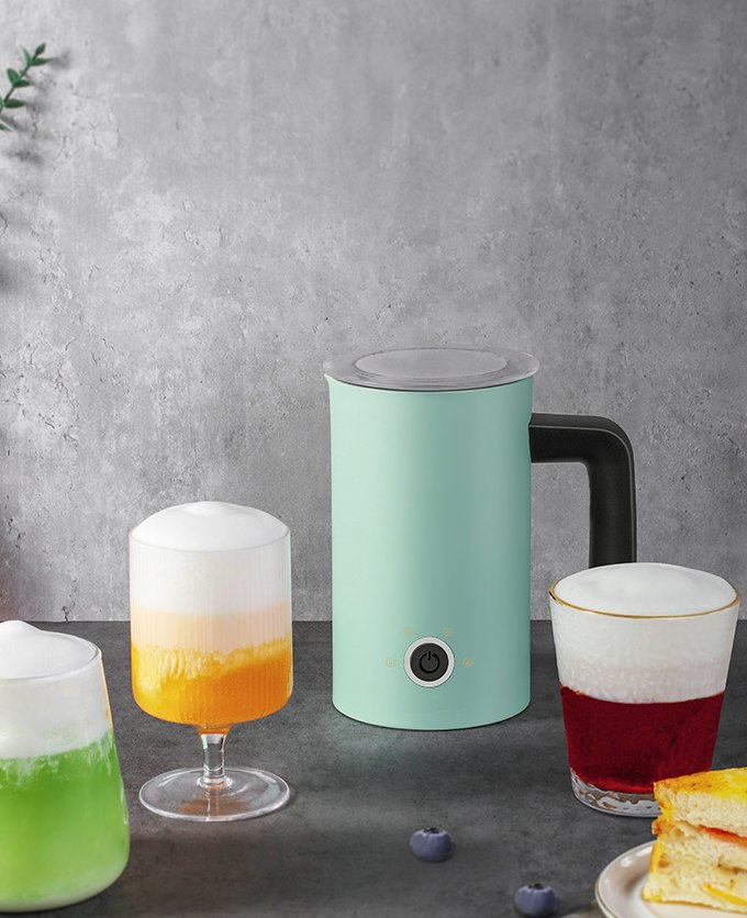 500W Hot Chocolate Drink Maker 4 in 1 Milk Frother Machine Automatic Warm and Cold Foam Make Spumador De Leche Professional Overheat Protection