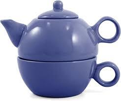 White Plain Tea for One Ceramic Teapot with Cup