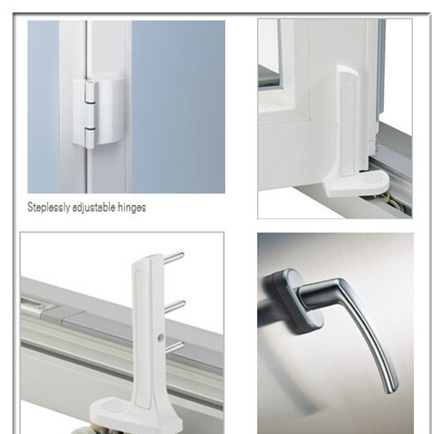 Waterproof Exterior Aluminum Glass Plastic Folding Doors with Sheets for PVC